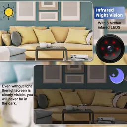 Bzrqx Mini Wireless Camera Wifi 1080P HD Battery Powered Secret Micro Night Vision Security Camera image 2