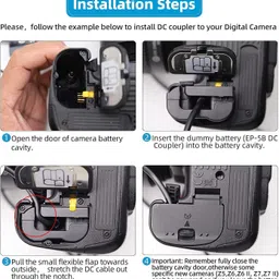 IJJA EN-EL15 EN-EL15A AC adapter power cable Dummy Battery Camera Battery Charger image 4