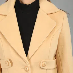 honnete 100 % Polyester Solid Coat For Women image 5