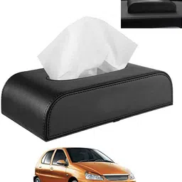 ayw Black Tissue Holder Leatherite/Include Tissue/Save Space For Home/Car/Office-120 Vehicle Tissue Dispenser-picture-16