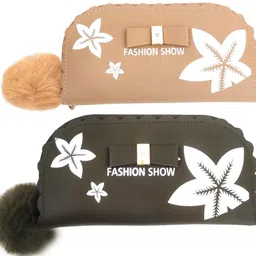 Casual, Party, Formal Cream, Khaki Clutch-image-54
