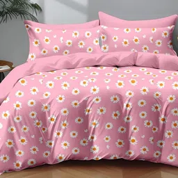 sidhi creations Cotton Double Flat 250 TC Floral Bedsheet-picture-25