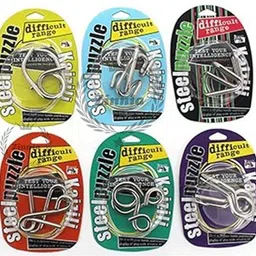 zinnia Multi Shape Strategic Mind Games for Kids ( medium size metal puzzle set of 6 )-picture-42