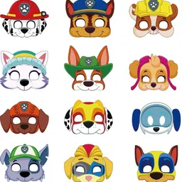 serplex 12pcs Cartoon Dog Team Party Masks for Kids Animal Party Favors Cosplay Masks Party Mask-picture-15