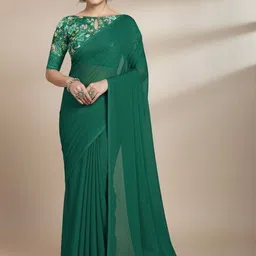 Shilpkala Floral Poly Georgette Saree-picture-38