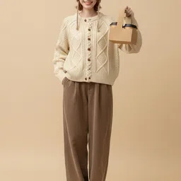 Mast & Harbour Women Cable Knit Cardigan-picture-36