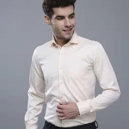 John Philips Men Premium Slim Fit Solid Spread Collar Formal Shirt-picture-20