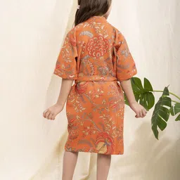 LacyLook Printed Waffle Bathrobe image 2