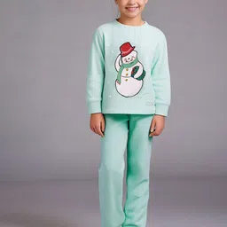 Cherry Crumble Kids Printed With Embroidery T-shirt & Pyjamas Winter Night suit-image-41