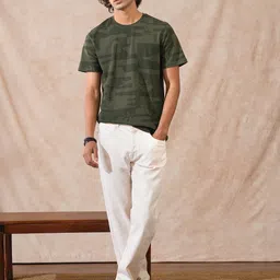 WROGN Printed Pure Cotton Short Sleeves Round Neck Slim Fit T-shirt image 3