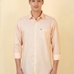 Allen Solly Micro Ditsy Printed Spread Collar Slim Fit Pure Cotton Casual Shirt-picture-31