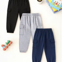 YK X Trampoline Kids Pack Of 3 Mid-Rise Joggers-picture-12