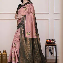 Dinesh Ethnic Traditional Wear Embellished Embroidered Art Silk Handloom Banarasi Saree image 2