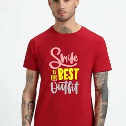 HESHA Men Typography Printed Round Neck Cotton T-shirt-picture-37