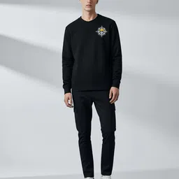 Manlino Men Monkey D. Luffy Printed Pullover Sweatshirt image 2