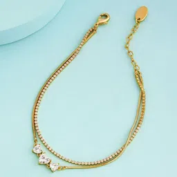 Kushal's Fashion Jewellery Women Gold-Plated Link Bracelet-picture-36