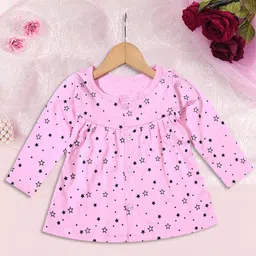 KIDEEZGUILD Girls Pack of 3 Conversational Printed Cotton A-Line Dress image 5