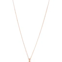 DressBerry Rose Gold-Plated American Diamond Studded Floral Design Pendant With Chain-picture-23