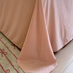 JC HOME Pink & White 4 Pieces Floral Double XL AC Room Bedding Set image 5