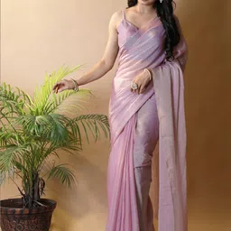 Charan Kanya Woven Design Zari Poly Georgette Saree image 3
