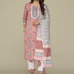 SZN Women Pink Kurta Sets-picture-48