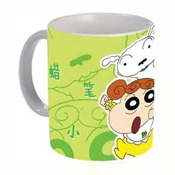 Mr UVD White & Green Graphic Printed Ceramic Matte Mug 350 ml-image-91