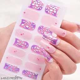 padmavathi enterprises 16tips/Sheet Full Cover Summergel Nail Wraps Sticker Stickers-picture-17