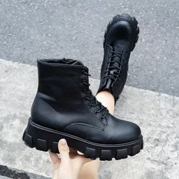 MOVE-EDGE Synthetic Women’s Heel Boots Trendy, Lightweight & Comfortable Fit Boots For Women image 2