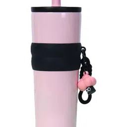 AUGEN Pink & Black Single Stainless Steel Colourblocked Double Wall Vacuum Water Bottle-picture-20