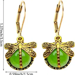 EL REGALO Artificial Stones Studded Animal Shaped Drop Earrings image 3