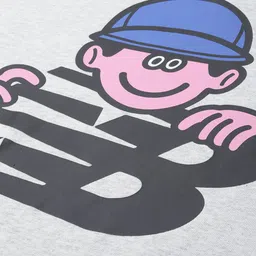 New Balance X Face Oka Character Printed Drop-Sleeves Pure Cotton Relaxed Fit T-shirt image 3