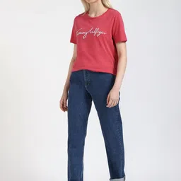 Tommy Hilfiger Women Typography Applique T-shirt image 3
