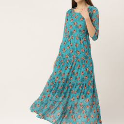 Mast & Harbour Women Floral Printed A-Line Maxi Dress-picture-2