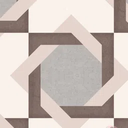 CHHAVI INDIA Cream & Brown Geometric Printed 210 TC Queen Bedsheet Set 2.50 m X 2.25 m image 2