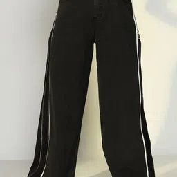 SHOWOFF Women Comfort Wide Leg Light Fade Acid Wash Jeans-picture-30