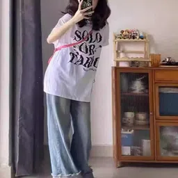 StyleCast x Revolte Women Printed Drop-Shoulder Sleeves T-shirt image 2