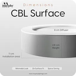 murphy LED 5W CBL Surface down light (Warm White , Pack of 2) Ceiling Light Ceiling Lamp image 4