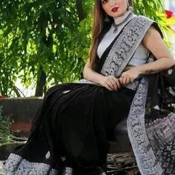 CANIZZARO Woven Design Zari Silk Blend Banarasi Saree-picture-33