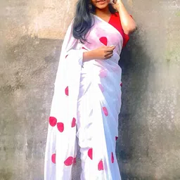 Moda Rapido Embroidered Poly Chiffon Designer Saree image 2