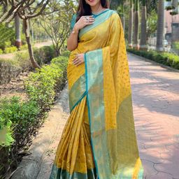 all about you Ethnic Motifs Woven Design Zari Pure Silk Kanjeevaram Saree-picture-47