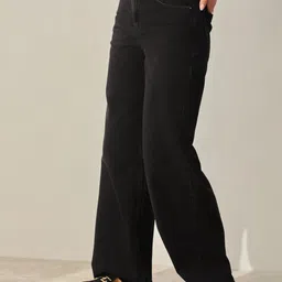 NEXT Women Wide Leg Pure Cotton High-Rise Jeans-picture-38