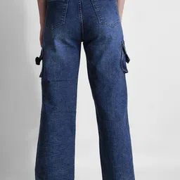 DressBerry Women Comfort Straight Fit Mid-Rise Cargo Styles Stretchable Jeans image 5