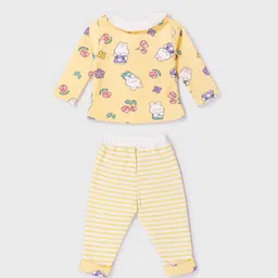 Babys Day Girls Printed T-shirt with Pyjamas image 3