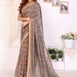 AWRIYA Zari Handloom Chanderi Saree image 5