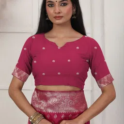 KALINI Ethnic Motifs Zari Silk Blend Designer Saree image 3