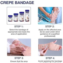 hansaplast Cotton Crepe Bandage B.P. 8cm x 4m Crepe Bandage image 4