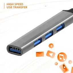 The Electron Bay Multiport Adapter USB 3.0 4-in-1 Port Metal USB Hub Multiport Adapter 4-in-1 Port Metal USB 3.0 USB Hub USB Hub image 3
