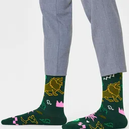 Happy Socks Leo Unisex Patterned Above Ankle Length Socks image 4