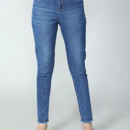 Novio Women Comfort Slim Fit Low Distress Light Fade Stretchable Jeans-picture-16