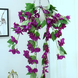 ARICK DECOR Purple 1 Pieces Hanging Artificial Flower-image-97